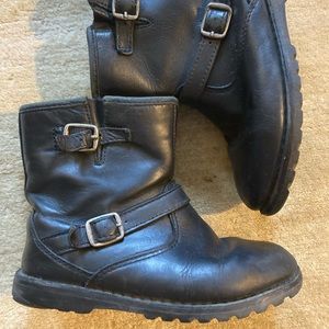 Kids UGG Moto Leather Boots